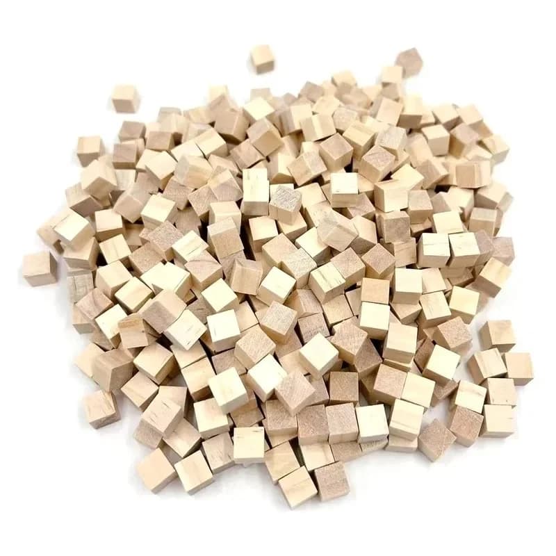 100/50pcs 1.5cm Unfinished Wooden Cubes, Natural Wood Square Blocks for DIY Project, Crafting Home Decor Art Supplies