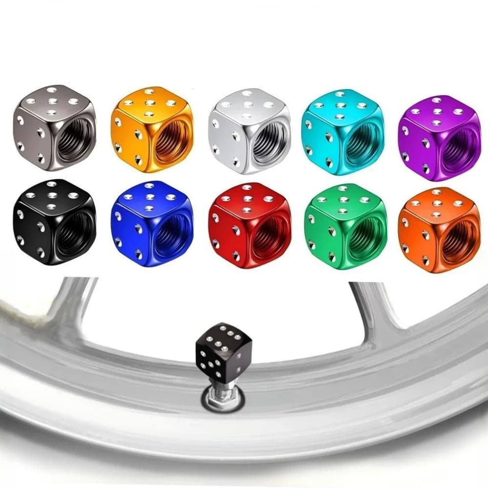 4 pcs aluminum tire valve caps for auto tyre cover hexagonal alloy airtight waterproof dust valve for cars truck bikes