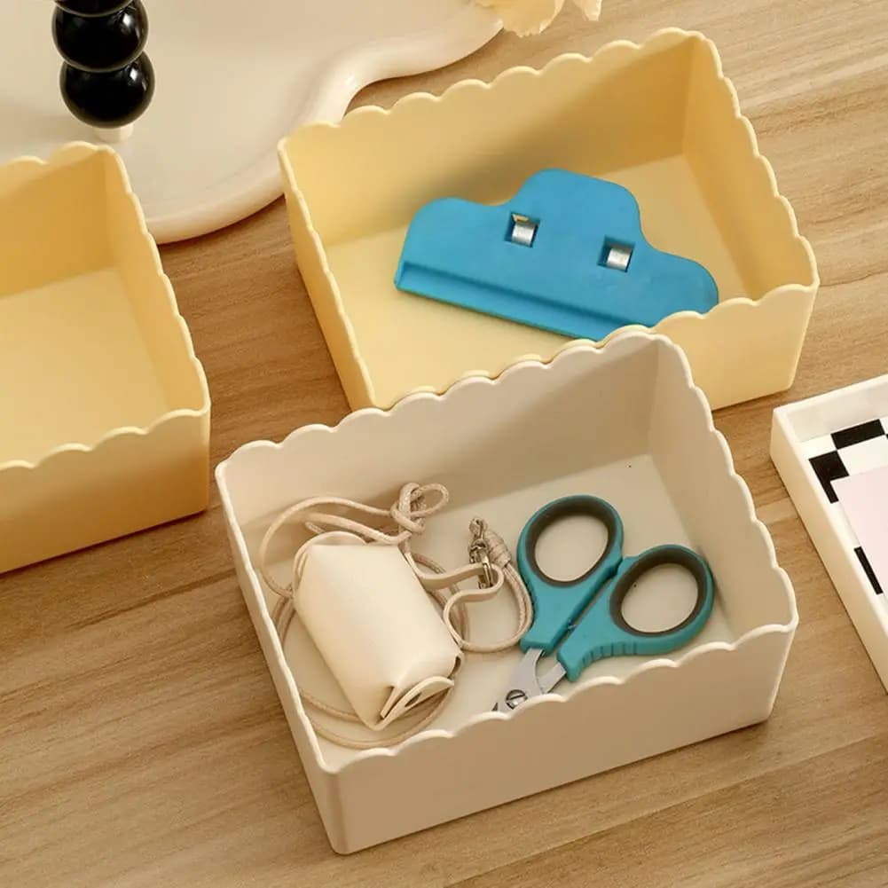 Durable Storage Container Capacity Plastic Storage Box Organizer Lightweight Drawer Storage Case for Jewelry Makeup Kitchen