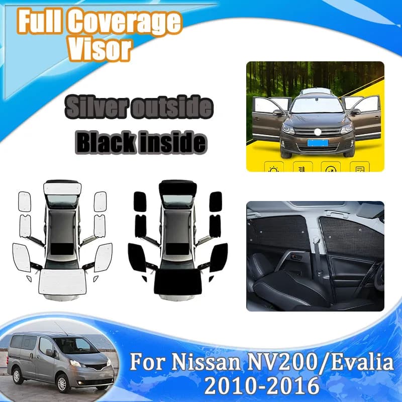 Accessori per Nissan NV200 Evalia 2010-2016, Parasole per Parabrezza, Coperture Anti-UV, Tendine Parasole, Accessori Auto