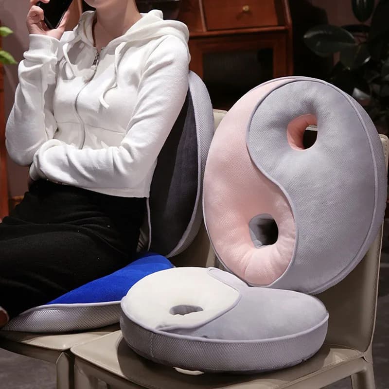 Tai Chi Cuscino del sedile circolare ergonomico Estetizza i fianchi Sollevare i fianchi Cuscino del sedile traspirante Comodo strumento di Dio seduto prolungato per il lavoro