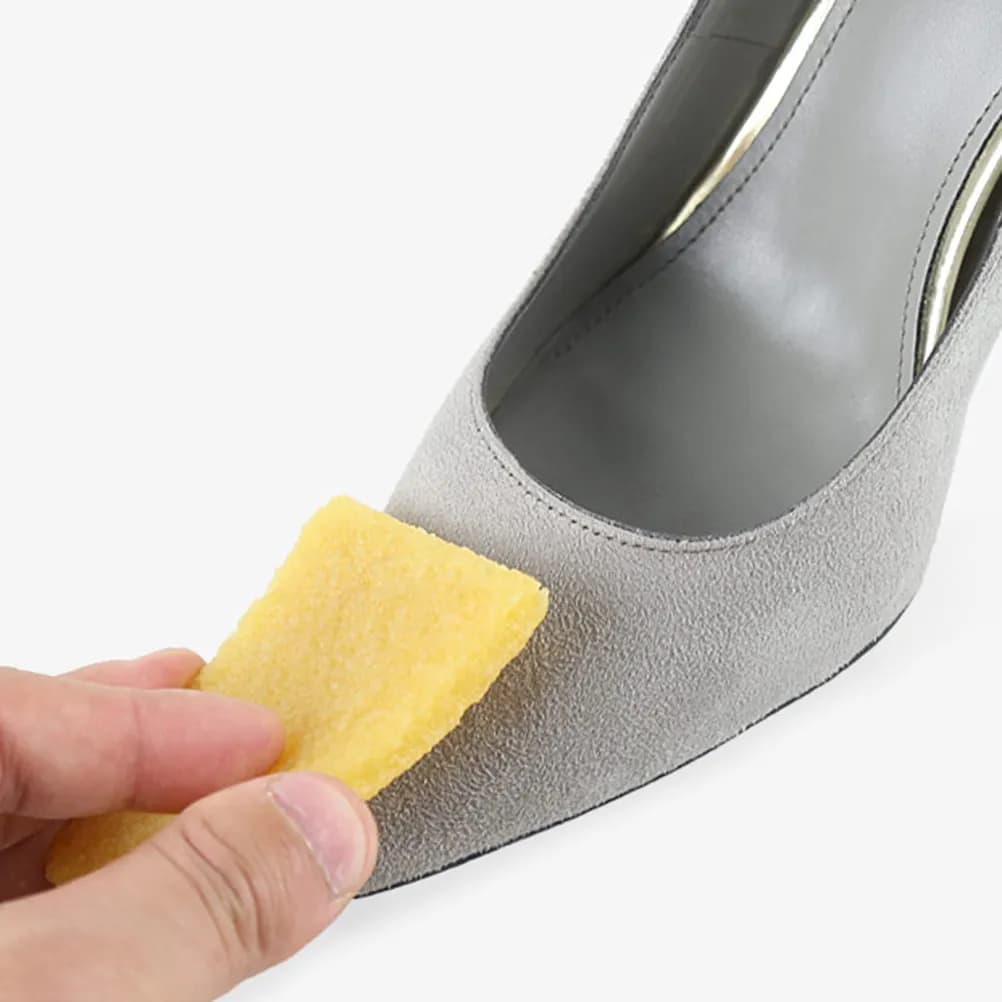 1 blocco in gomma per la pulizia della pelle scamosciata, rimozione delle macchie, senza polvere, detergente per scarpe in pelle scamosciata gialla, per uso domestico quotidiano