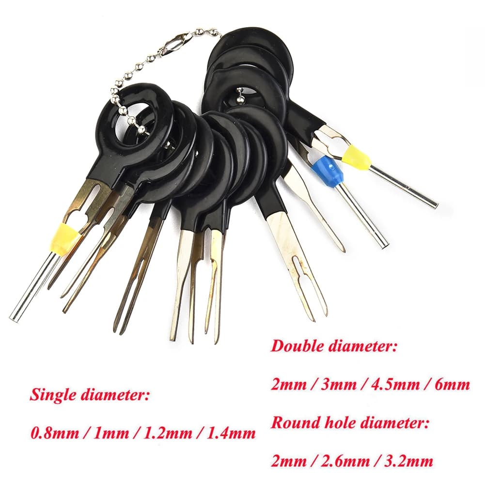 11 pz/set Auto Filo Terminale Kit di Rimozione Strumento Crimpare Connettore Estrattore Spille di Rilascio di Rimozione Riparazione Strumento di Smontaggio