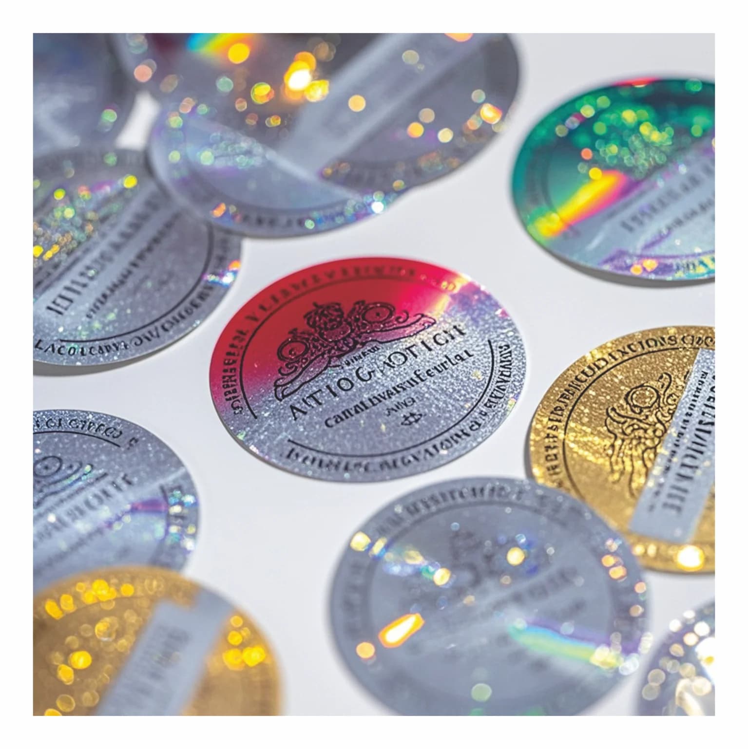 Professional holographic label in roll for fake eyelashes, produced in China