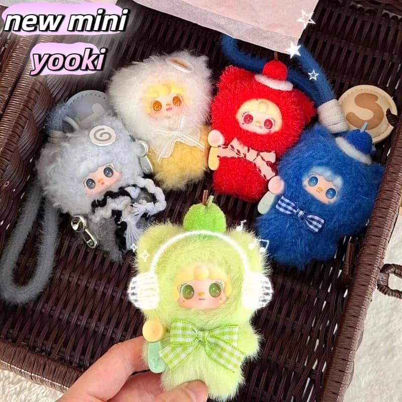 Nuovo Yooki Phone Strap Mini Plush Blind Box, Giocattolo da Collezione di Tendenza, Bambola di Peluche, Ciondolo per Borsa, Ornamento Decorativo, Regalo per Collezionisti