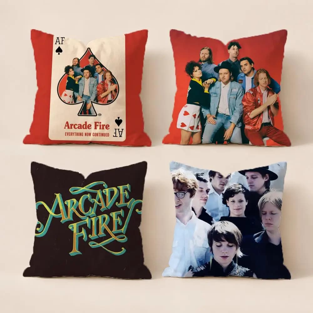Band AArcade Fireed Cushion Cover Washable Soft Thick Cushion Cover Decorative Pillowcase for Sofa Living Room Home