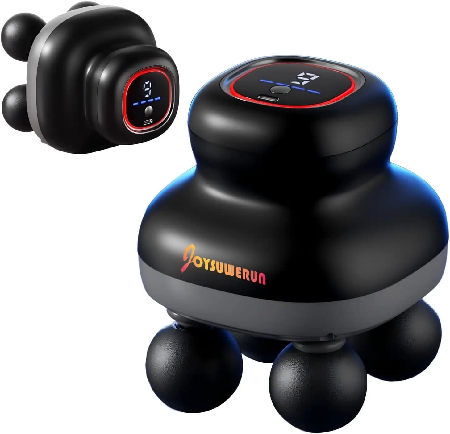 Massage Gun with 4 Heads, 9 Speeds, Deep Tissue Percussion Massager for Muscle Relief