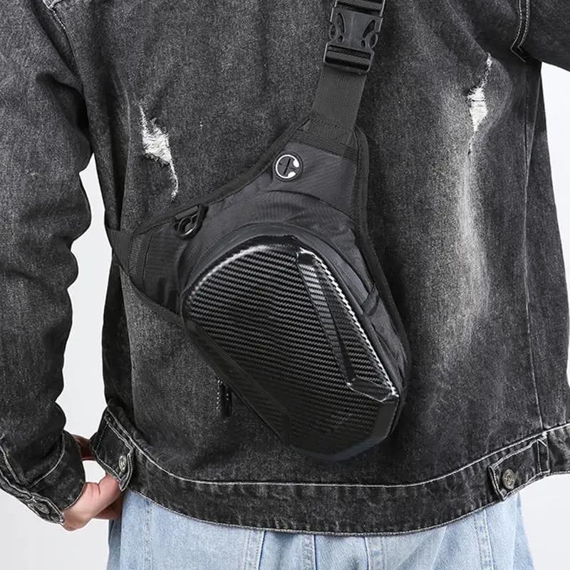 Motorcycle Waist Leg Bag EVA Waterproof Drop Hip Bum Bag with Adjustable Belt for Outdoor Adventure Storage