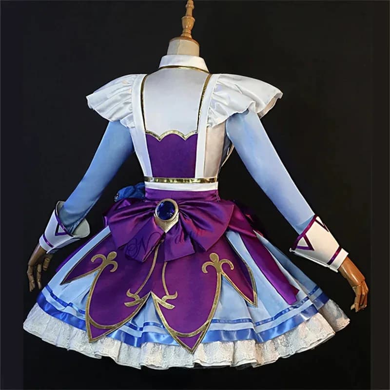 qq78Request7Game LOL Gwen Costume Scarpe da bambola Parrucca Cosplay Anime Cafe Cutie Sweet Lolita Dress Cameriera Outfit per le donne Ragazze