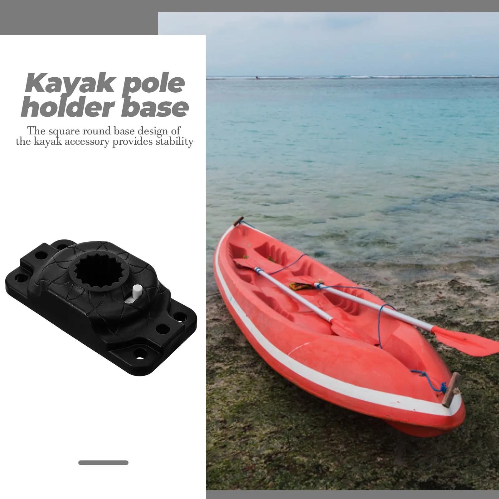 Supporto Base Universale per Kayak per Pagaia, Canna da Pesca, Bandiera, Fotocamera, Attrezzatura - Robusto in Nylon, Stabile