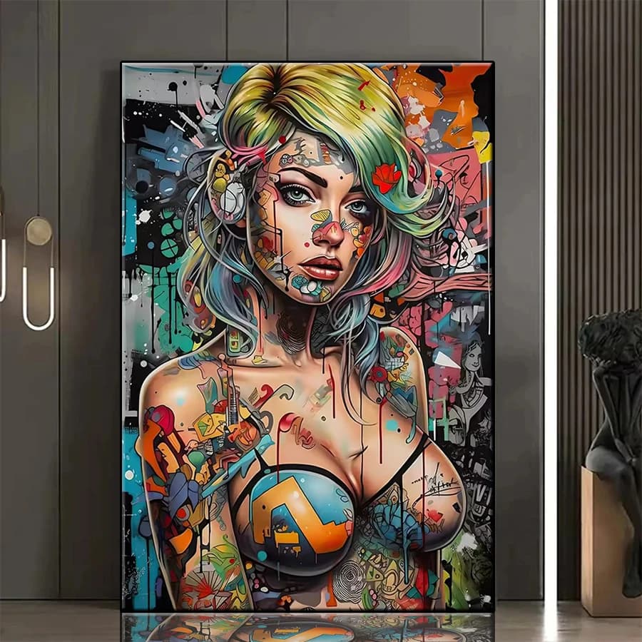 Diamond Painting Kit New Modern Art Pop Graffiti Sexy Women Cross Stitch Diamond Mosaic Picture Embroidery Adult Decoration