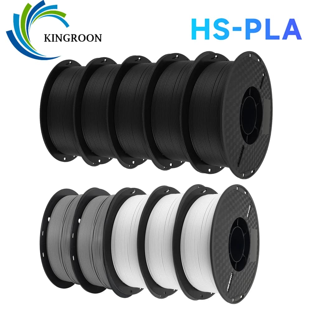 KINGROON High Speed PLA Filament 1,75 mm New 3D HS-PLA Printer Filament for 30-500 mm/s Fast PLA Printing 5 kg 10 kg Mixed Color