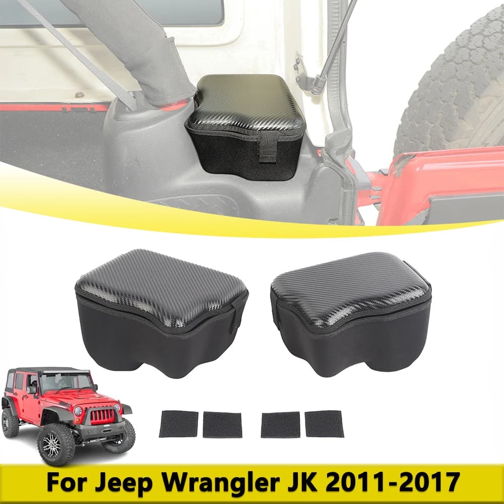 Organizzatore laterale del bagagliaio con coperchio per Jeep Wrangler JK Sahara 4 porte 2011-2017 Scatola portaoggetti per attrezzi per bagagliaio posteriore Accessori per ricambi auto