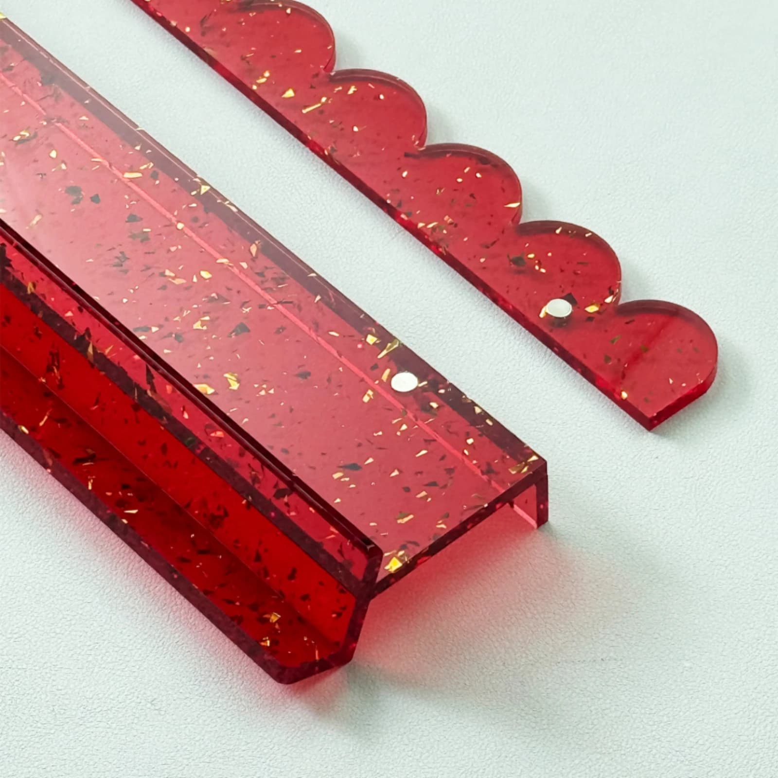 4 Pieces Mahjong Tile Push Ruler Stylish Acrylic Mahjong Tile Pusher Game Accessory Portable Scratch-Resistant