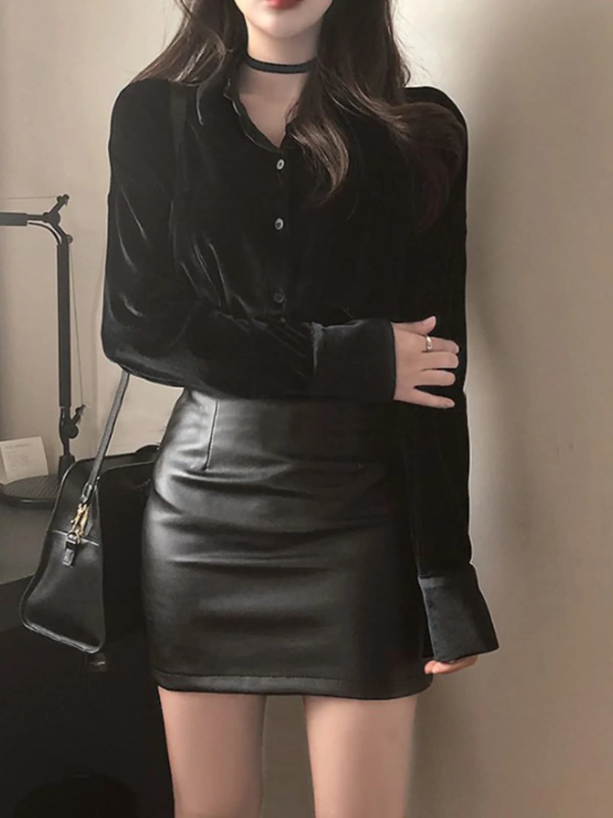 Gonna Nera a Vita Alta Corta e Aderente da Donna, Nuovo Stile Primavera Autunno Inverno, Gonna a Tubino Sensuale a Mezza Lunghezza