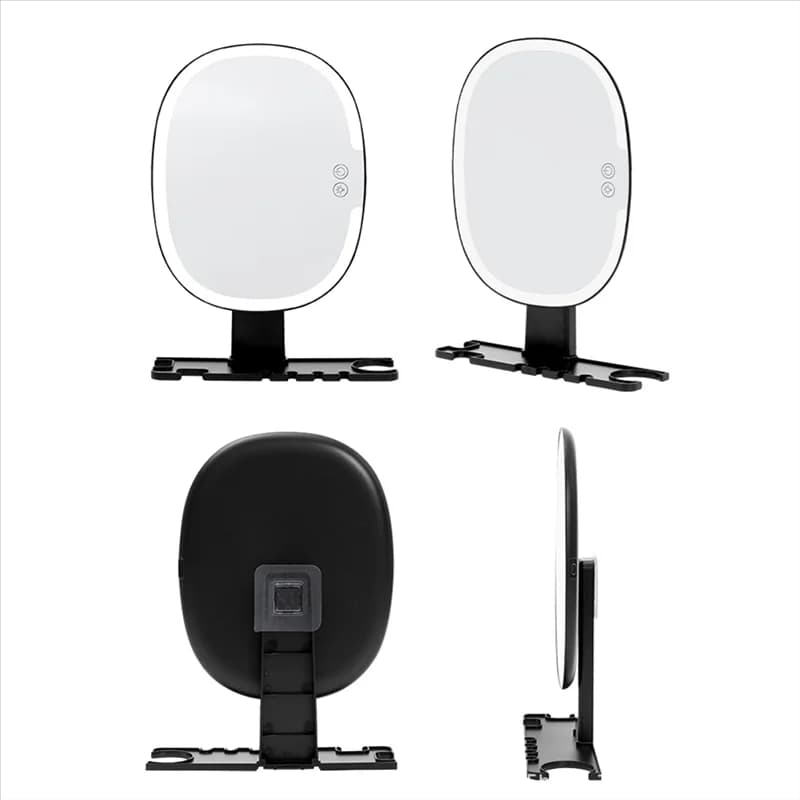 ABVJ-Specchio per doccia Forshaving con vassoio portaoggetti, supporti per specchio da bagno a parete con luci