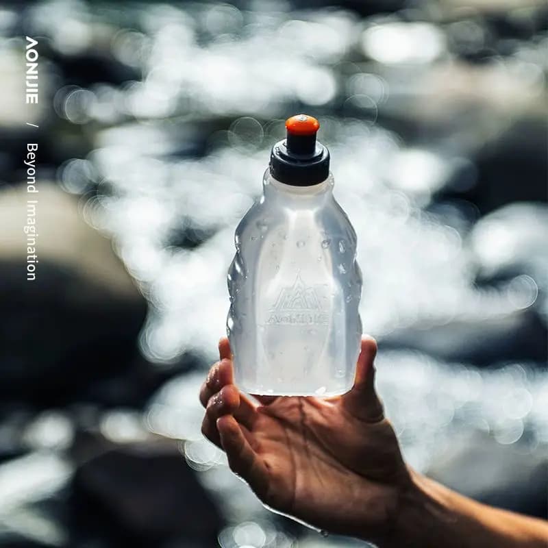 AONIJIE 170ml 250ml Bottiglia d'acqua per esterni Contenitore di stoccaggio Corsa Escursionismo Maratona Palestra Fitness Per marsupio Cintura Bollitore morbido