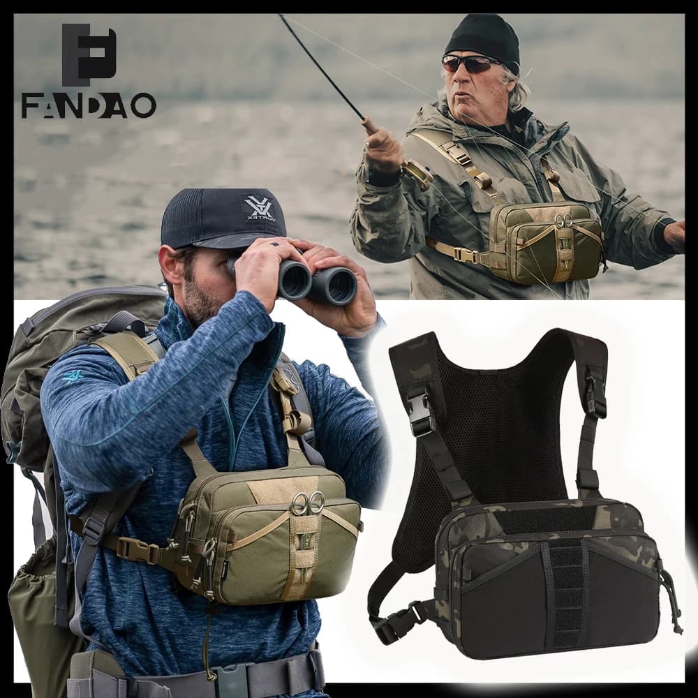 Tactical fishing bag Softair hunting bag Binocular backpack for equipment Carabiner box for shooting CS Birdwatching