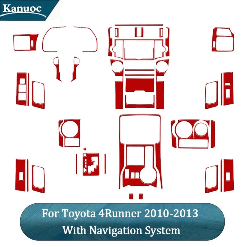 For Toyota 4Runner With Navigation System 2010-2013 Car Stickers For Carbon Fiber Cover Trim Accessories For Interior Cars