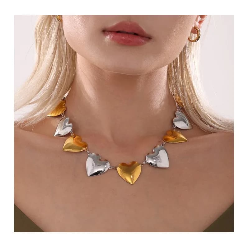 Bracciale a catena con cuore a pesca, alla moda e popolare, stile Seattle, lusso leggero, con abbinamento di colori, disponibile subito