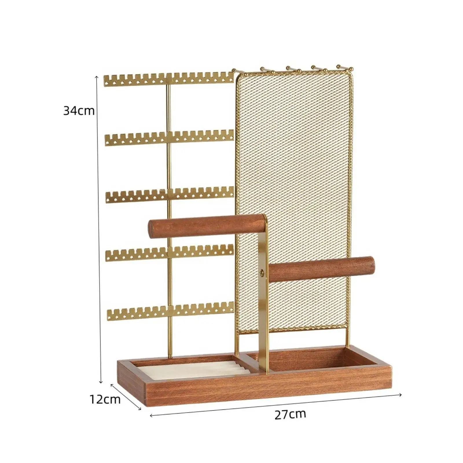 Multi Layer Jewelry Display Stand Organizer Rack for Storing Earrings Necklaces Bracelets Rings Watches