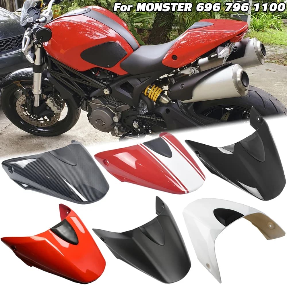 Per Ducati Monster 696 1100 1100S 795 796 Coprisedile Cowl Carena Moto Passeggero Posteriore Passeggero 2008-2013 2014 In Fibra di Carbonio