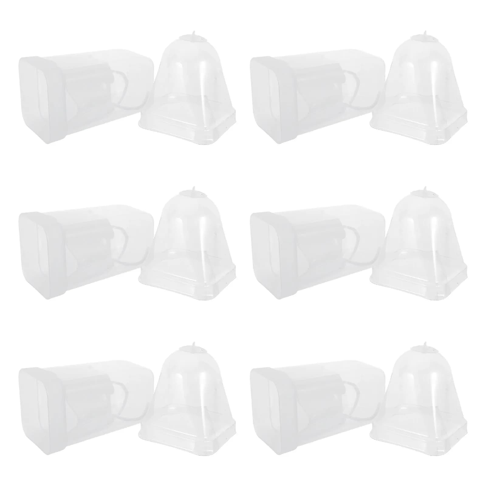 6Pcs Automatic Watering Plant Nursery Pot Clear Self Watering Seed Starter Planter for Succulents Indoor Germination Seedling