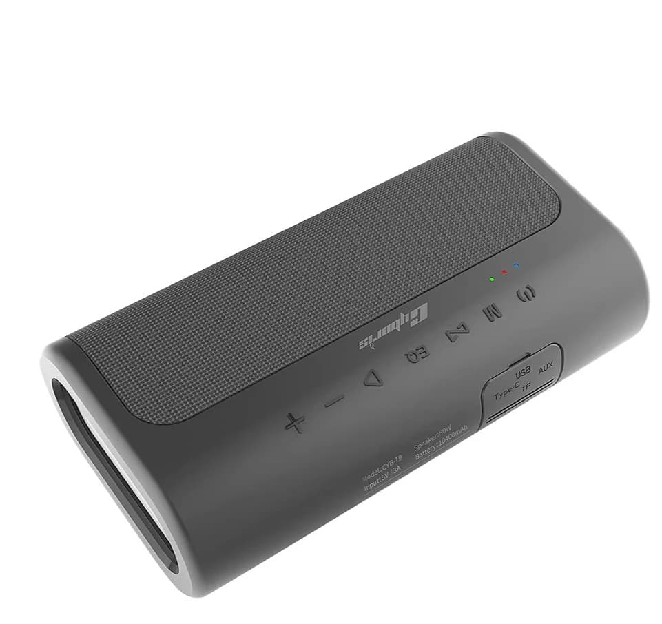 A Hotsale Portable Cyboris T9 80W Output Subwoofer Deep Bass Wireless Speaker with Power Bank Function, TF Card, AUX, TWS