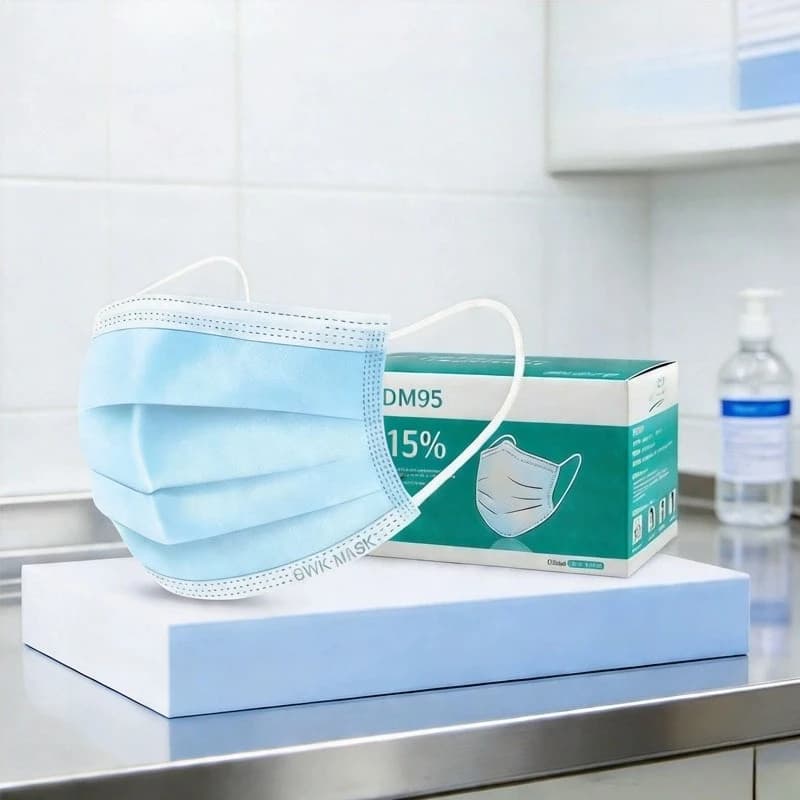 50pcs Breathable Protective Face Cover Comfortable Disposable Mask Workplace Pleated Disposable Mask with Enhanced Protection