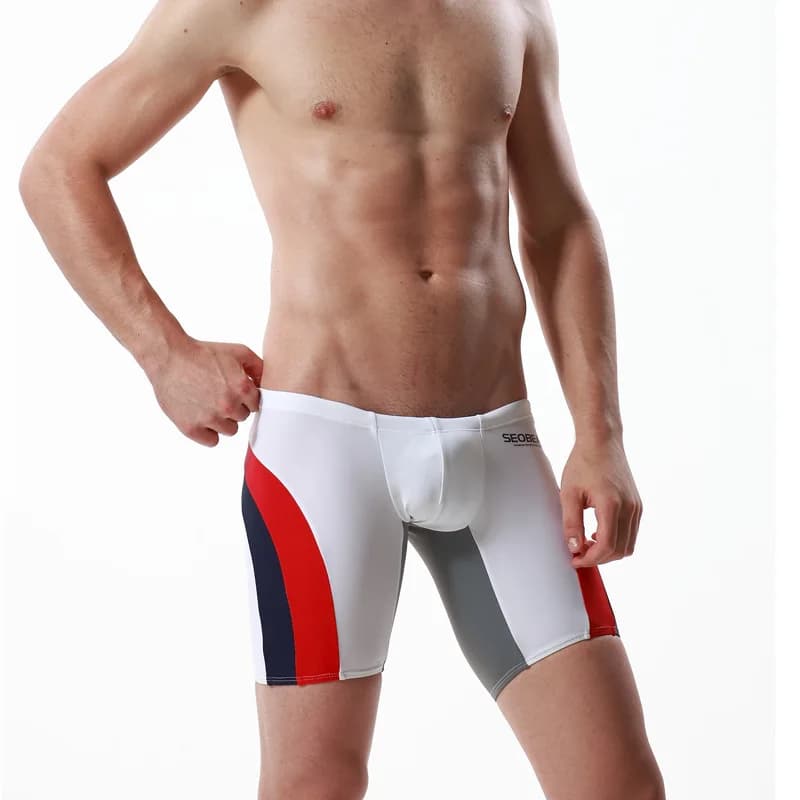 Seobean men's swimsuit at low waist flat corner fast drying beach for water sports