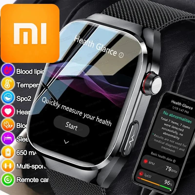 Smartwatch Xiaomi for medical examinations, for man, with monitoring of uric acid, body fat and organ health, called Bluetooth, SmartBracelet