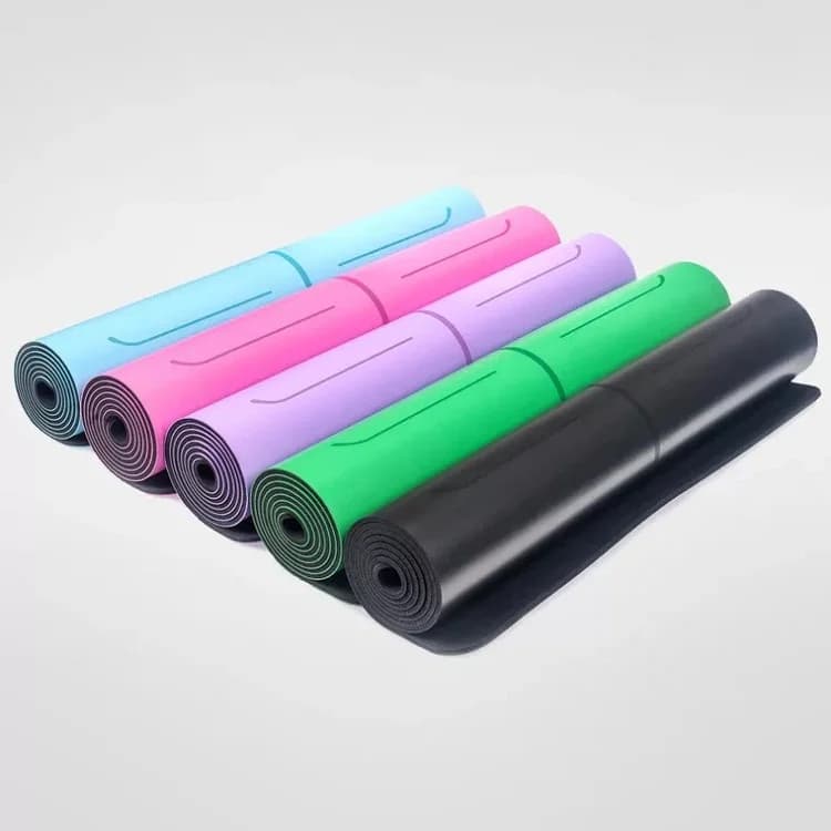 Printed PU Anti-slip Yoga Mat and Natural Rubber, Waterproof, for Your Practice - Sales Promotion