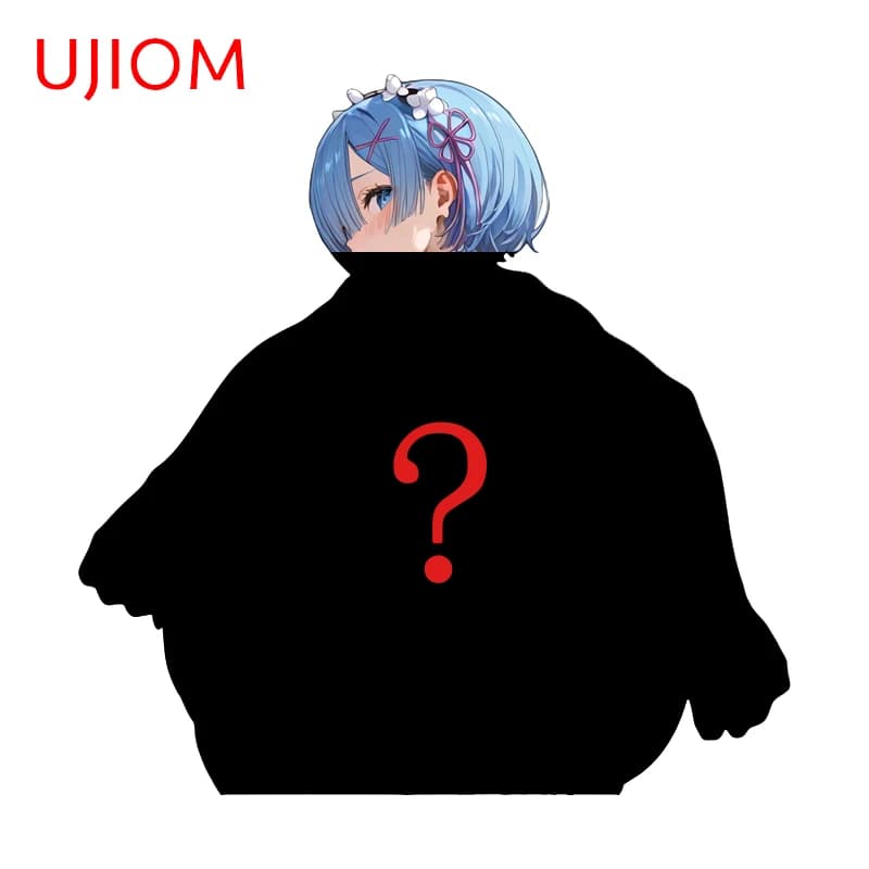 UJIOM Rem Anime Character Big Butt Wall Sticker Premium design, scratch-resistant PVC sticker, suitable for dress and dress decoration