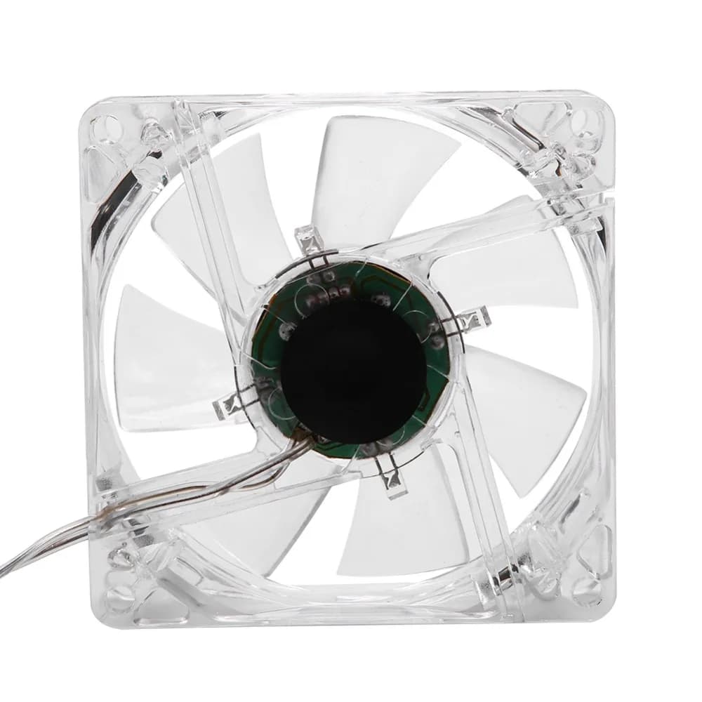 8cm Size USB Cooling Fan LED Light 5V Power Transparent Cooling Fan Colorful Light Computer Cooling Fan Cooling Case