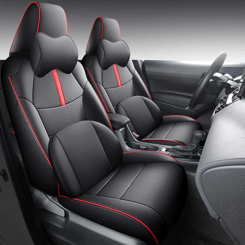 Coprisedili in Pelle di Lusso per Toyota RAV4 2019-2024 Compatibili con Airbag, Miglioramento Interni, Traspiranti, Ricambi Auto