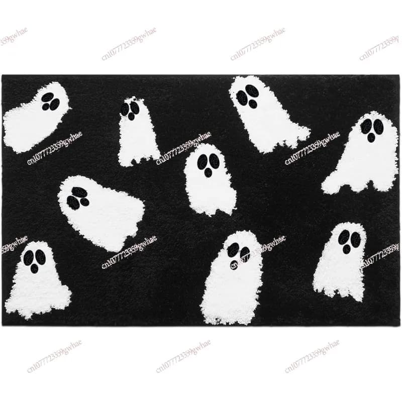 Decorazione per il bagno a forma di simpatico fantasma, tappetino antiscivolo, morbido e lavabile, decorazione per la casa, simpatico tappeto 18x30 pollici. Prodotti disponibili in magazzino.