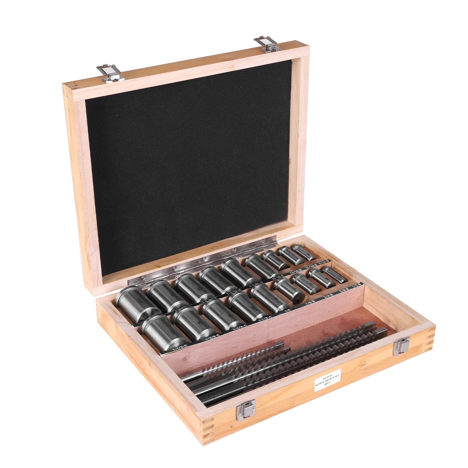 Kit di broccette per chiavette con set di boccole e spessori, composto da 5 broccette, 18 boccole e 7 spessori, 30 pezzi, per la lavorazione dei metalli e la produzione industriale