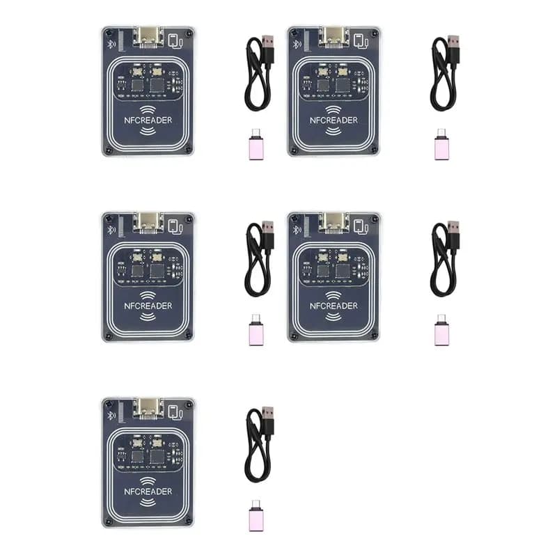 New Tech 5X PCR532 NFC RFID Modulo wireless Bluetooth Lettore di schede IC Scrittore Emulatore RFID Minicopia con interfaccia di tipo C
