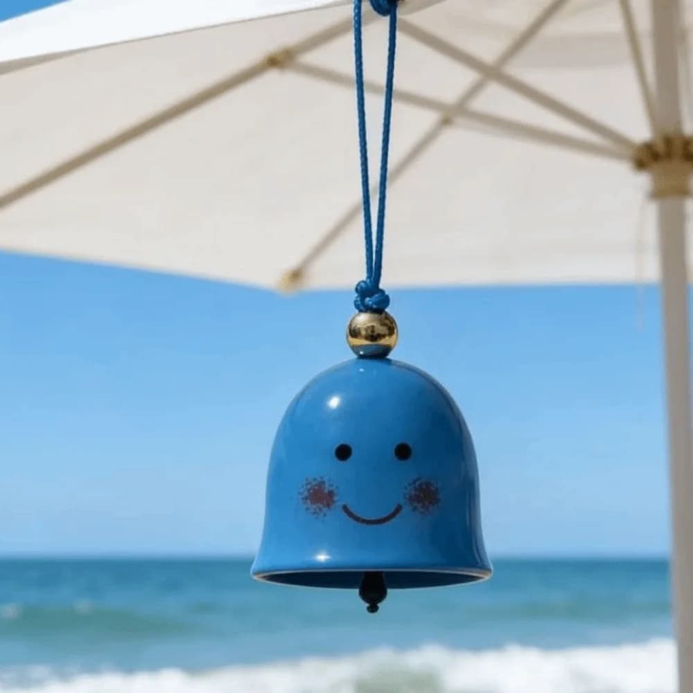 6Pcs Crisp Ringing Tones Wind Chimes Alloy Hanging Cord Bell Hanging Ornaments Cartoon Expression Creative Decorative Bells