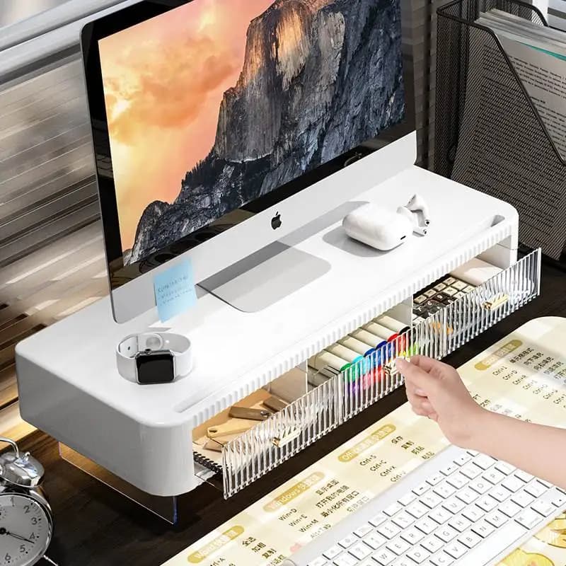 Support for Reinforced Desk Monitor, Computer Accessories Organizer with Collo and Vano Bearing