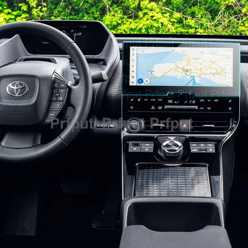 Protezione dello schermo in vetro temperato per Toyota bZ4X 2022 2023 Pannello strumenti per auto Protezione cruscotto Controllo centrale Touchscreen