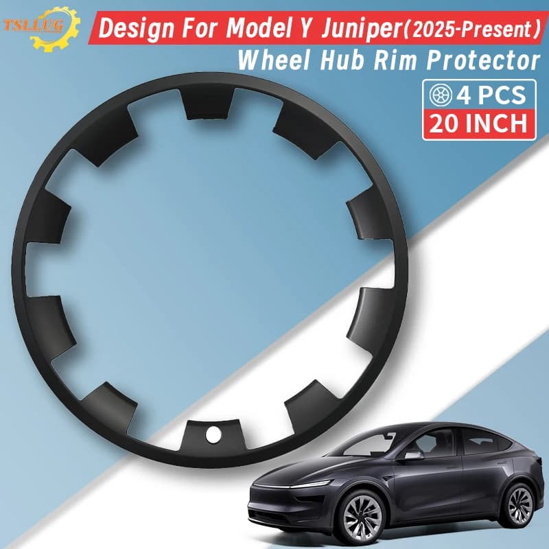 TSLLUG 4 Pieces Design for Tesla Model Y Juniper 2025-2026 Protection Circles 20 Inch Accessories for Tesla