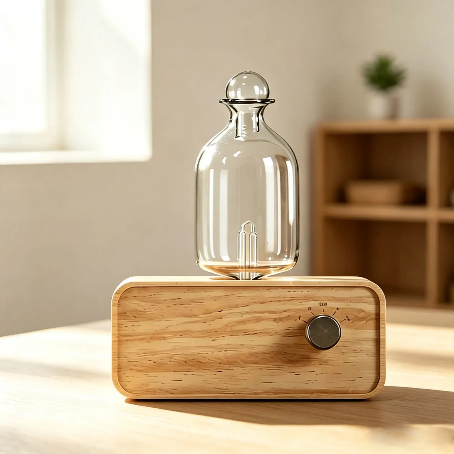 Wood Grain Aroma Diffuser Waterless Essential Oil Diffuser Rechargeable Wood Glass Nebulizing Hotel Home Fragrance Diffuser