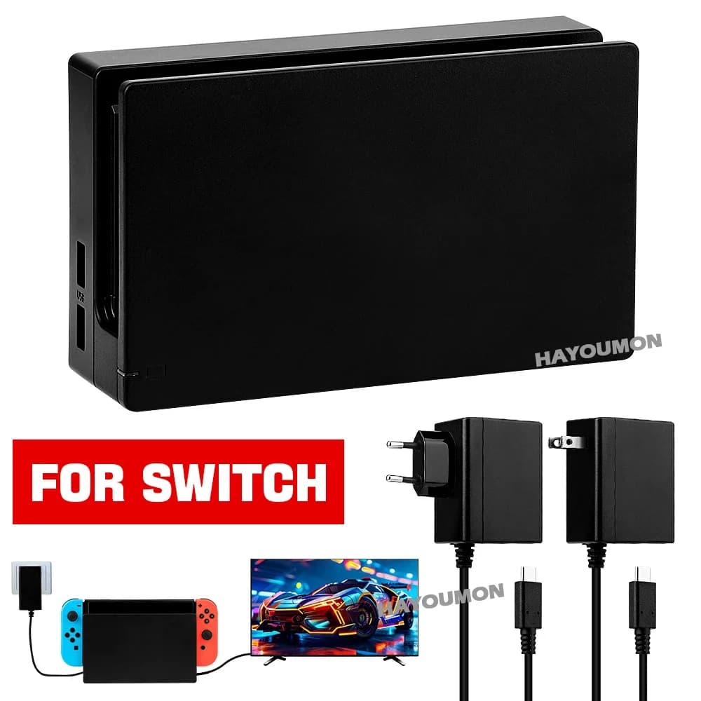 NUOVO Kit 2IN1 Per NS Switch Dock di Ricarica HDMI-Compatibile TV Dock Stazione di Ricarica Stand Dock + Per Switch Adattatore CA di Alimentazione