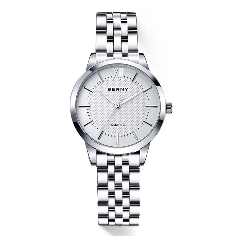 BERNY Women's Fashion Quartz Watch Wrist Watch Simple Stainless Steel Japan Miyota 2035 Women's Waterproof Watch 2022