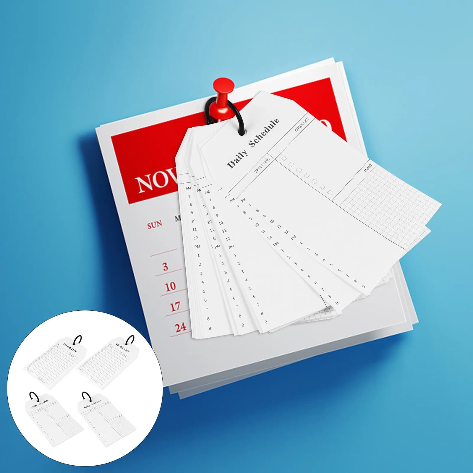 4 pezzi di agenda giornaliera, quaderno per scrivere, per ufficio, scuola, casa, lista delle cose da fare, memo, mini blocco note portatile