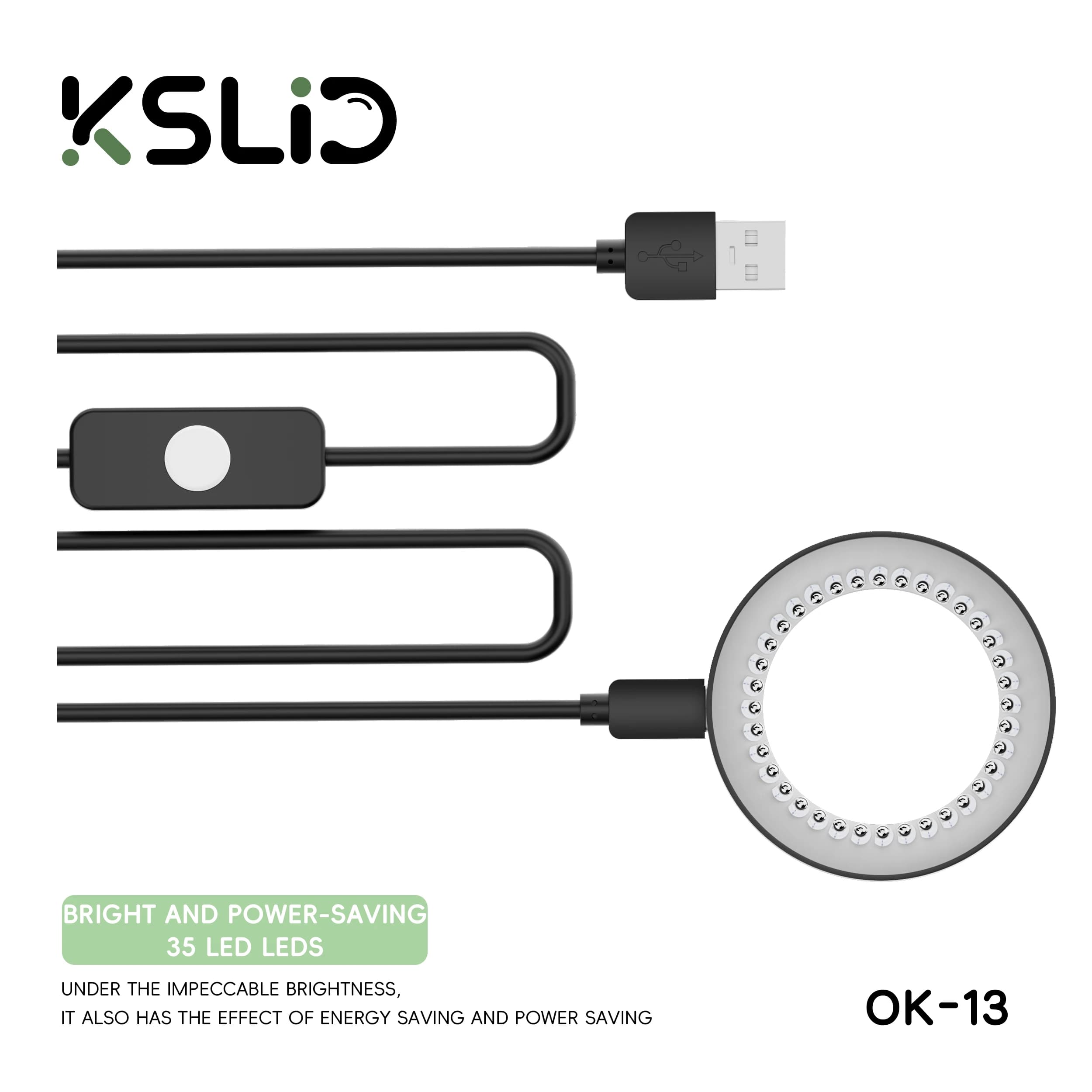 Ok-13 Microscopio Design ultrasottile Anello luminosoIndustry Monoculare Trinoculare Stereo Video Circlellluminator Lampada