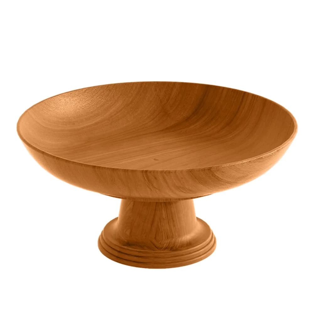 Piatto per Frutta in Plastica Effetto Legno Stile Nordico, Vassoio per Caramelle e Snack con Piedistallo Alto, Piatto Rimovibile per Frutta Secca, Contenitore da Tavolo per la Casa