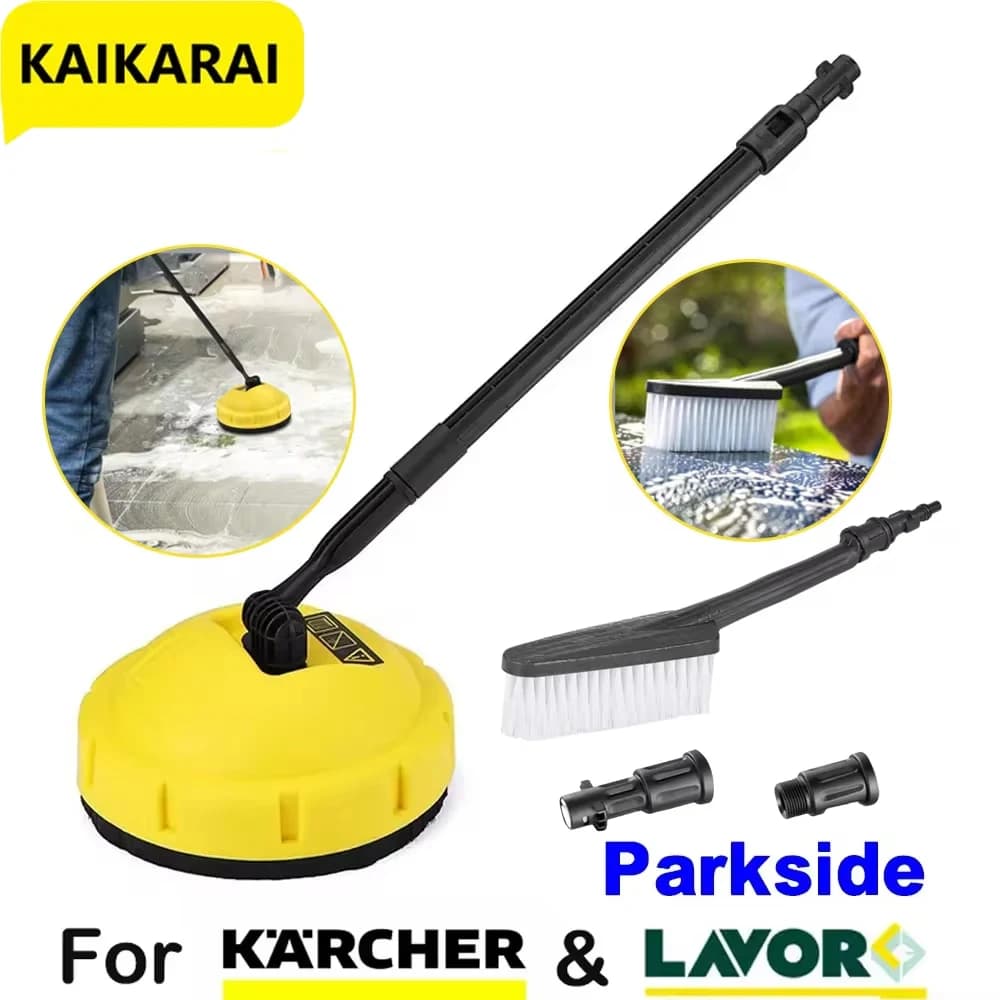 High Pressure Washer Rotary Brush Adapter for Karcher Parkside Lavor Cleaning Brush Tornado Multi Surface Disc Brush
