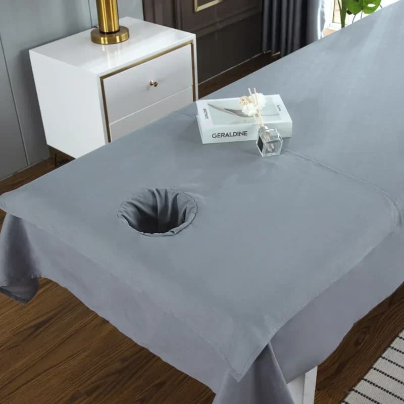 3Pcs Bedding Sets, Beauty Salon Skin Friendly, Head Towel+Quilt Cover+ Bed Sheet Cosmetic Salon Spa Massage Sheets Sets